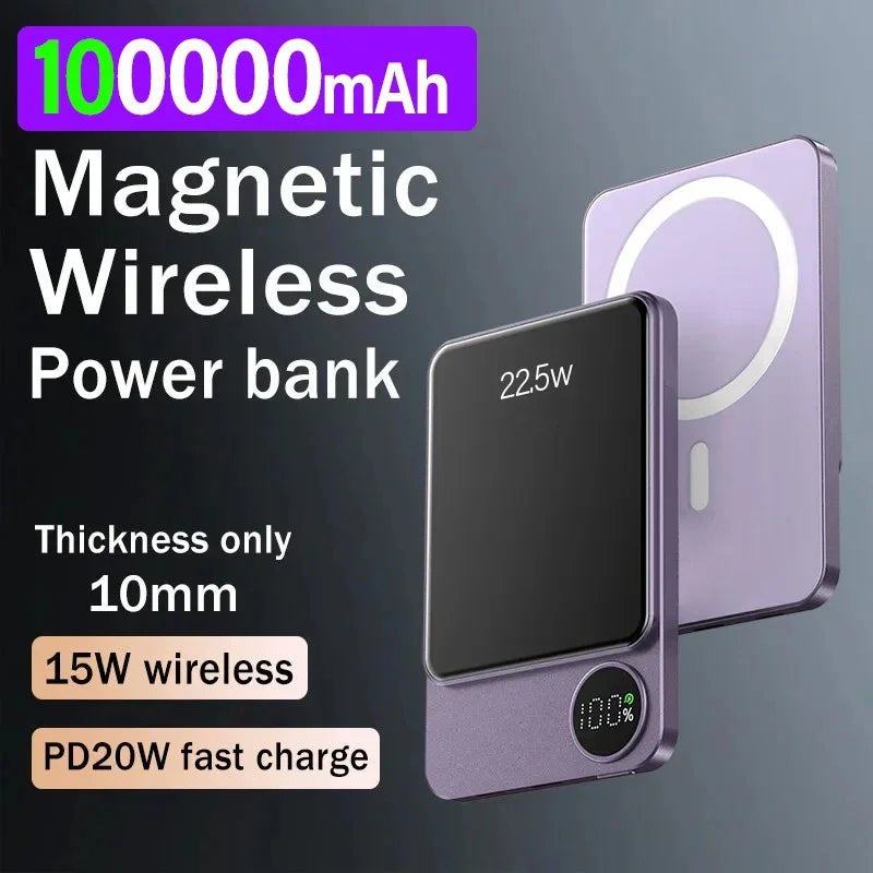 Magnetic Wireless Power Bank for All Devices